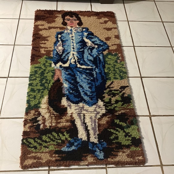 The Blue Boy Latch Hook Wall Hanger